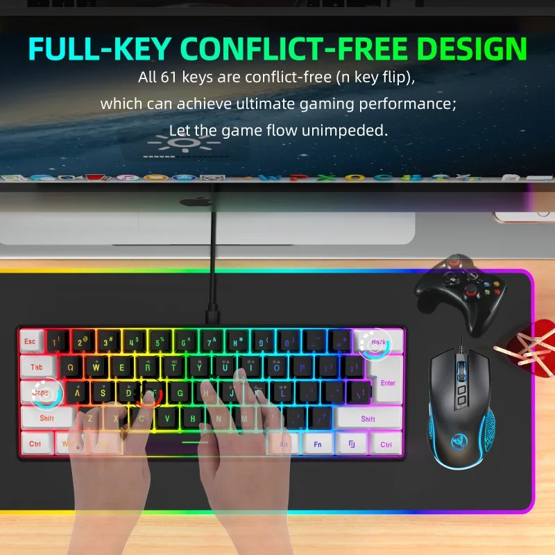 Zestaw Klawiatura i Mysz 60% d – Gaming Accessories Combo recenzja i cena