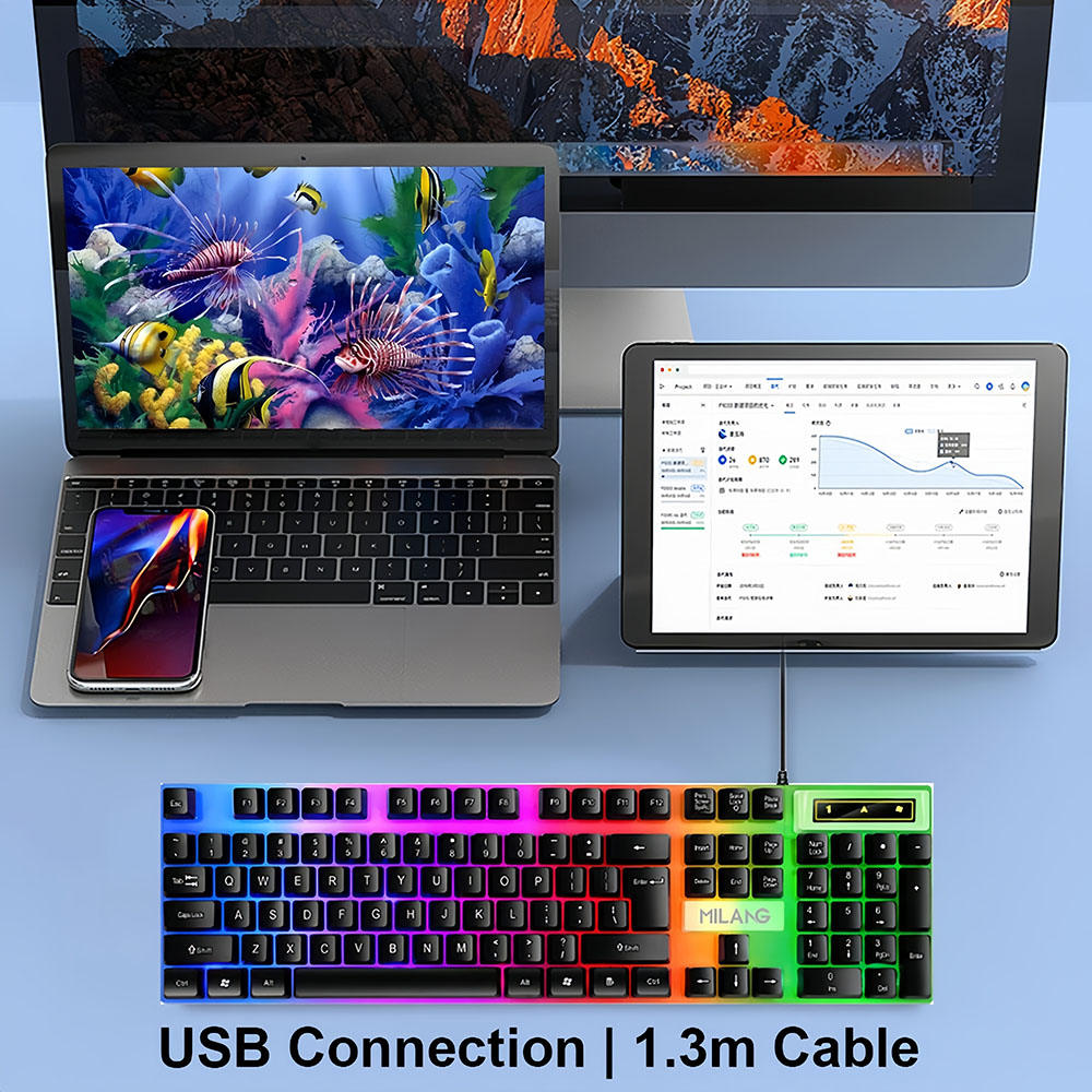 KEBIDUMEI Przewodowa klawiatur – Gaming Accessories Combo recenzja i cena